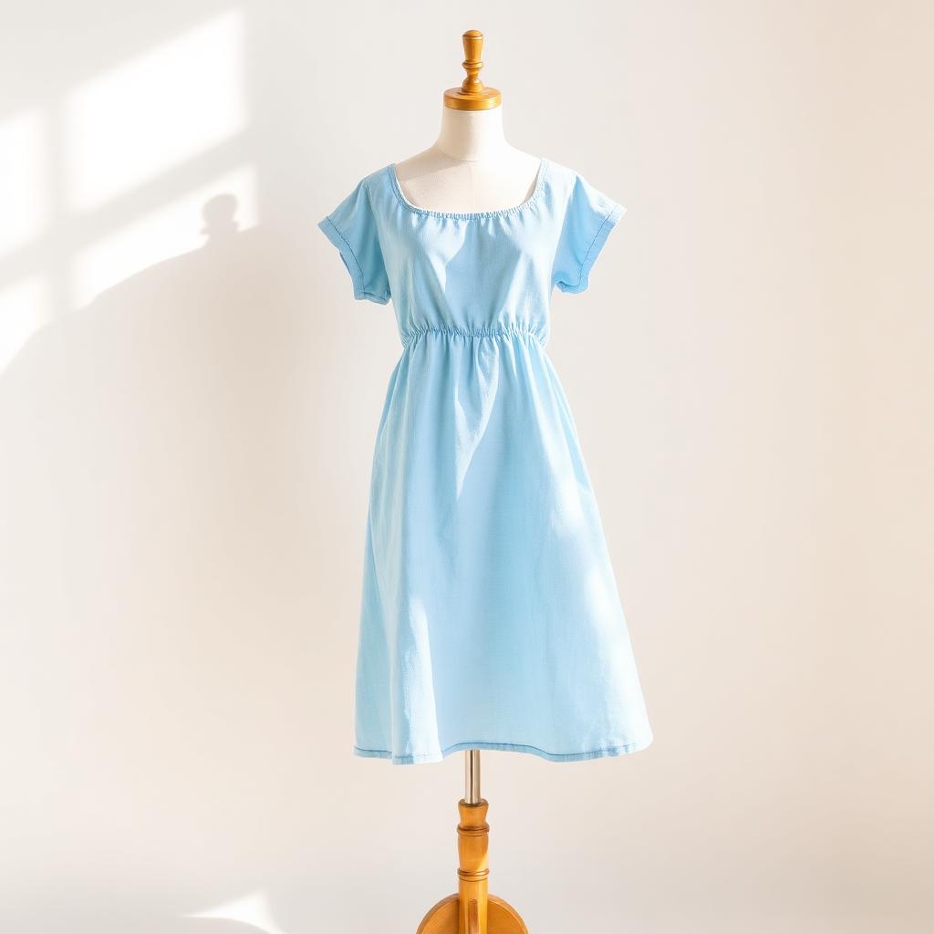 Sky Blue Linen Midi