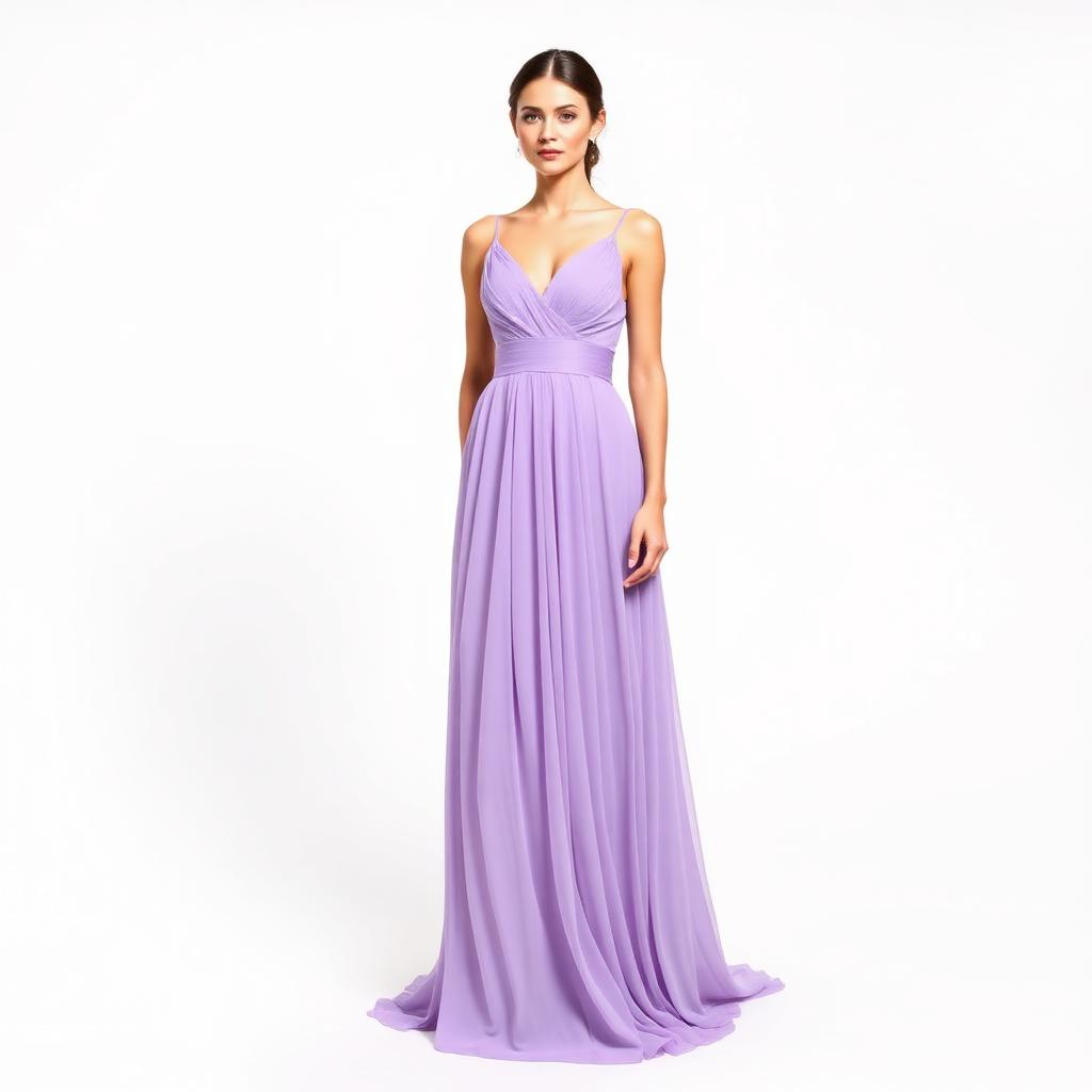 Lilac Mist Chiffon Gown