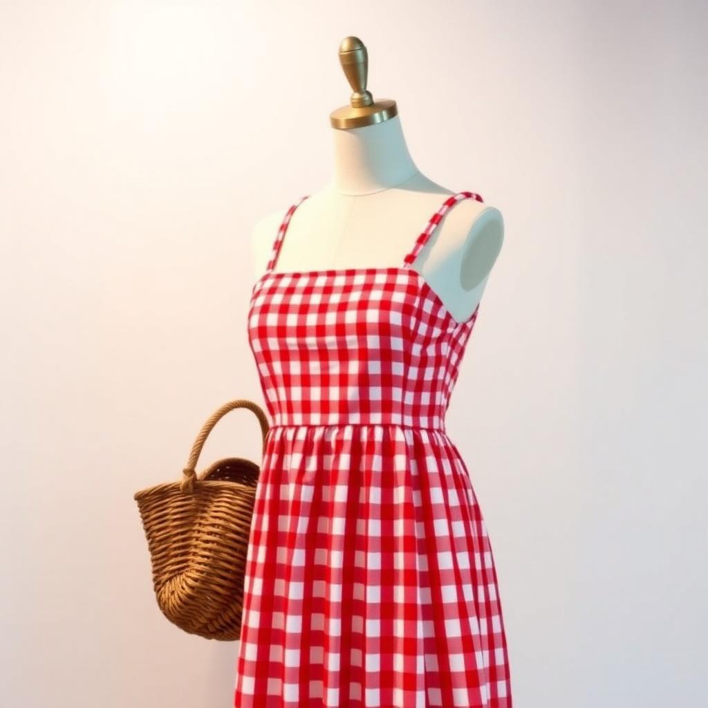 Red Gingham Picnic Sundress